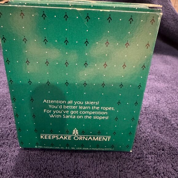 1985 Hallmark “Santa’s Ski Trip” Ornament — With Original Box - Picture 8 of 9